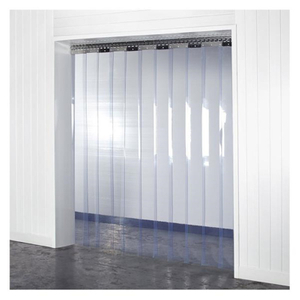 Proveedor de cortina de tira de puerta transparente de película suave de PVC transparente-plástico HSQY